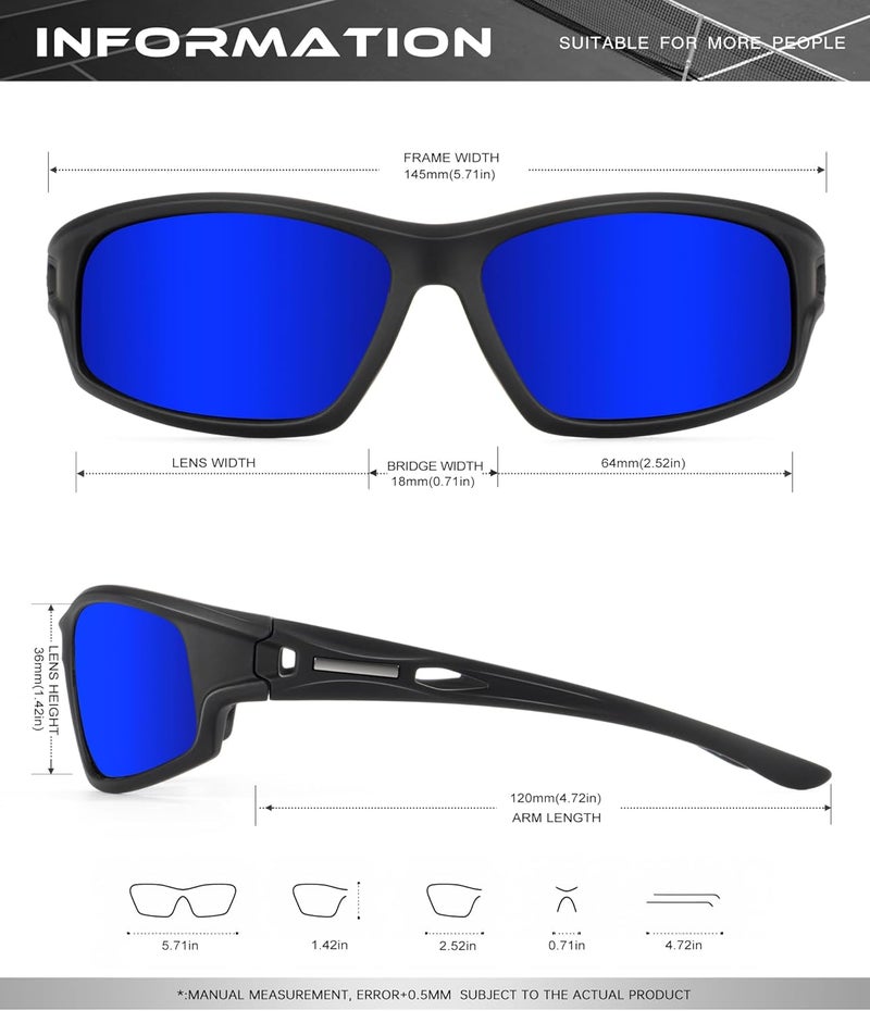 OUKEMAX Polarized Sunglasses Men, Sports Sun Glasses Womens UV400 Protection for Fishing Running Driving - Image 5